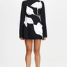 Acler Kadence Mini Dress in Black Ivory