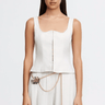 Acler Newbewick Top in Pearl - Estilo Boutique