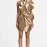 Acler Oakenzale Mini Dress in Gold