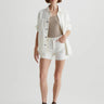 AG Halle High Rise Relaxed Shorts in Power Destructed