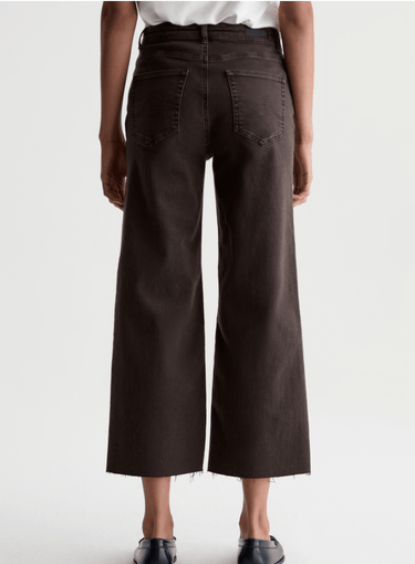 AG Saige Wide Leg Crop Jean in Sulfur Burnt Umber
