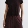 Agolde Adine Shrunken Tee in Ristretto