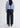 Agolde Agnes Shirt In Meyer Stripe in Blue White