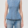 Agolde Corbin Denim Shell Shirt In Danton