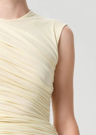 Agolde Ester Twist Tank in Lemon Drop