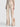 Alice + Olivia Beautiful Vegan Patchwork Jean in Off White Multi