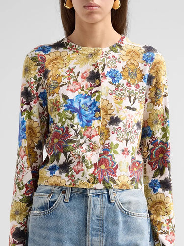 Alice + Olivia Carson Cardigan in Fallen Petals