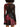 Alice + Olivia Chara Faux - Leather Mesh Dress in Peony Petals Bright Ruby - Estilo Boutique