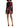 Alice + Olivia Chara Faux - Leather Mesh Dress in Peony Petals Bright Ruby - Estilo Boutique