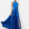 Alice + Olivia Chara Pleated Maxi Dress in True Blue