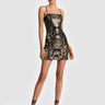Alice + Olivia Fifi Mini Dress in Moonlit Rococo Black