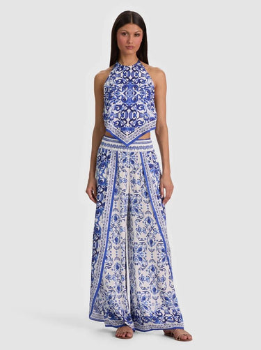 Alice + Olivia Frenchie Handkerchief Halter Top in Solstice
