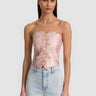 Alice + Olivia Kelcey Strapless Vest Top in English Rose Toile