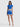 Alice + Olivia Kipp Mini Skirt in Blue Iris Off White