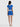 Alice + Olivia Kipp Mini Skirt in Blue Iris Off White