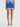 Alice + Olivia Kipp Mini Skirt in Blue Iris Off White