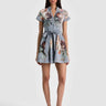 Alice + Olivia Lucy Denim Shirt Dress in Sierra Vintage/Multi