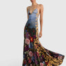 Alice + Olivia Milta Mermaid Slip Dress in Alpine Dawn