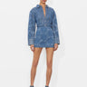 Alice + Olivia Rubi Denim Micro Skirt in Avery Blue