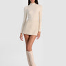 Alice + Olivia Rubi Embellished Tweed Mini Skirt in Natural