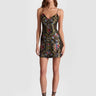 Alice + Olivia Tayla Mini Dress in Black Multi