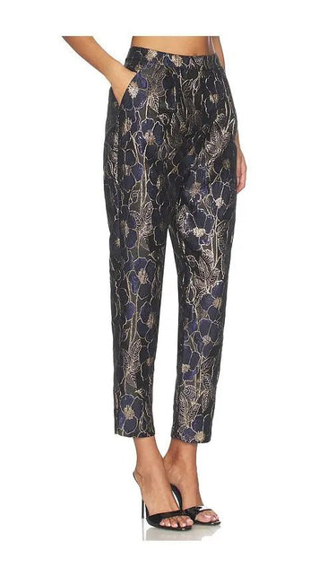 Amanda Uprichard Audrey Pants in Violette Brocade