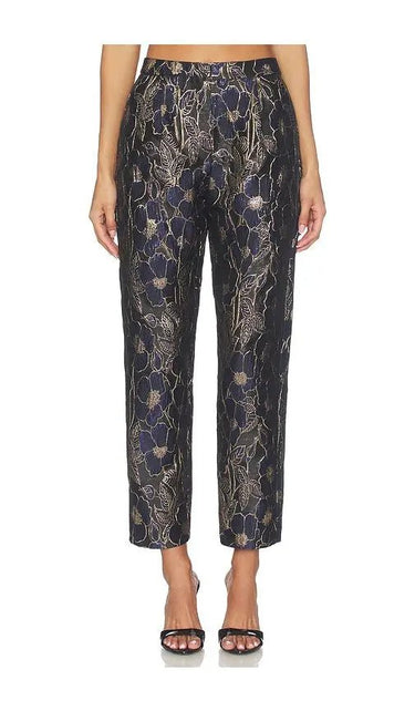 Amanda Uprichard Audrey Pants in Violette Brocade