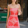 Amanda Uprichard Avani Skort Romper in Red Montana