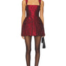 Amanda Uprichard Bethany Skort Romper in Burgundy