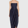Amanda Uprichard Castello Midi Dress in Navy