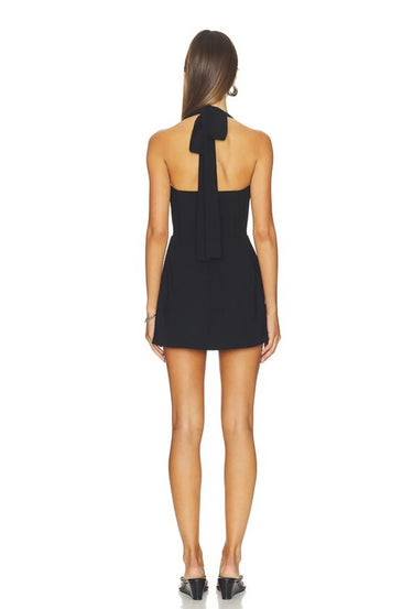 Amanda Uprichard Cynthia Romper in Black