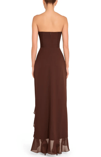 Amanda Uprichard Eden Gown in Chocolate