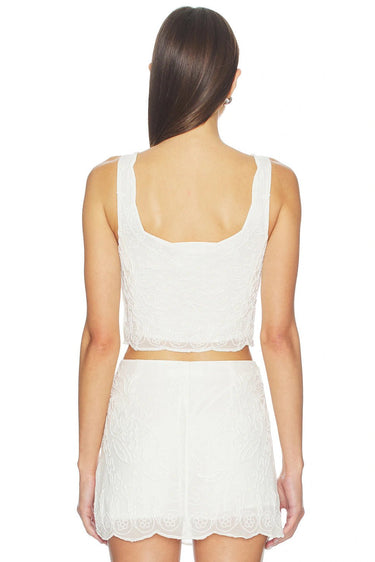 Amanda Uprichard Elisha Top in White