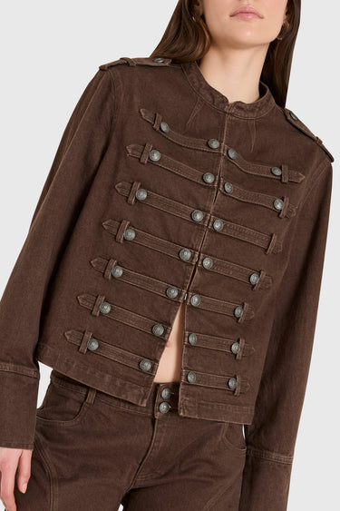 Amanda Uprichard Emma Jacket in Cocoa