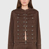 Amanda Uprichard Emma Jacket in Cocoa
