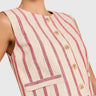 Amanda Uprichard Jeremiah Top in Red Stripe