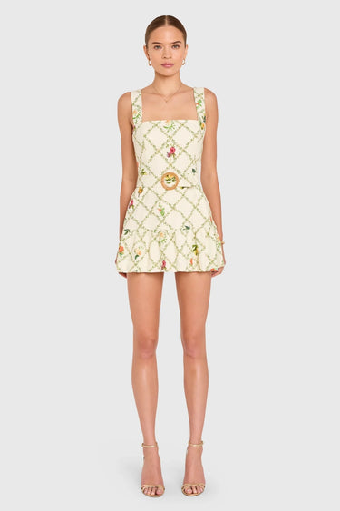 Amanda Uprichard Lena Romper in Trellis