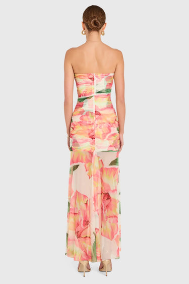 Amanda Uprichard Leo Maxi Dress in Hibiscus