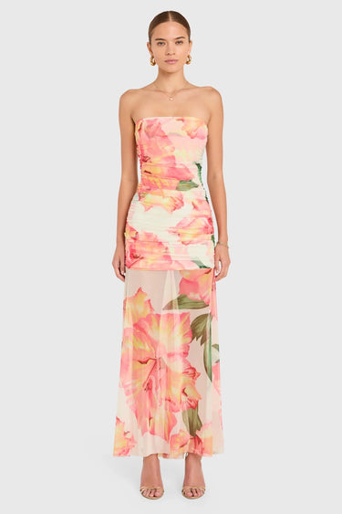 Amanda Uprichard Leo Maxi Dress in Hibiscus