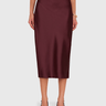 Amanda Uprichard Maci Skirt in Oxblood