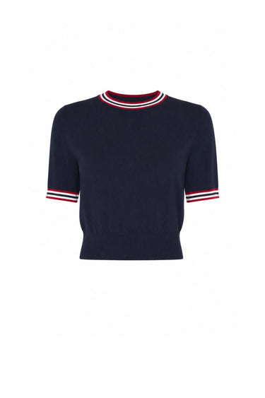 Amanda Uprichard Maia Top in Navy