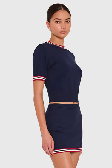Amanda Uprichard Maia Top in Navy