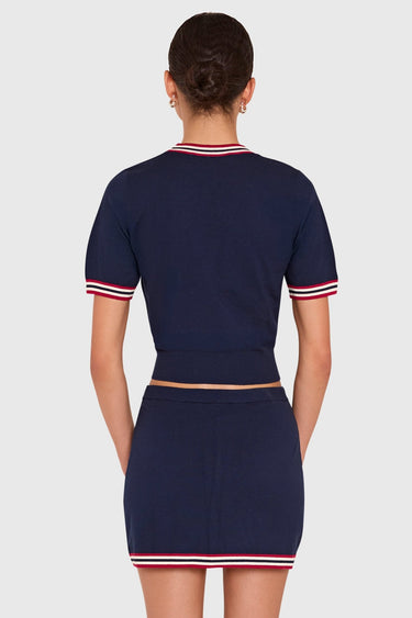 Amanda Uprichard Maia Top in Navy