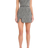 Amanda Uprichard Puzzle Strapless Mini in Polkadot Tweed
