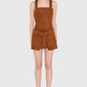 Amanda Uprichard Robin Romper in Chestnut