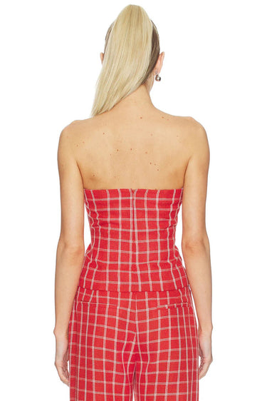 Amanda Uprichard Soho Top in Red