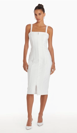 Amanda Uprichard Tisha Dress in White - Estilo Boutique
