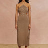 Amur Clara Midi Knit Dress in Sand Dune - Estilo Boutique