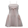 Ava & Yelly Tween Side Shirred Bow Front Dress in Blush