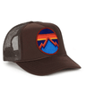 Aviator Nation All Seasons Circle Trucker Hat in Brown